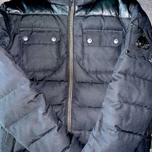 Mens Moose Knuckles Jacket Size Small (Leather Shoulders) 800 Down Fill